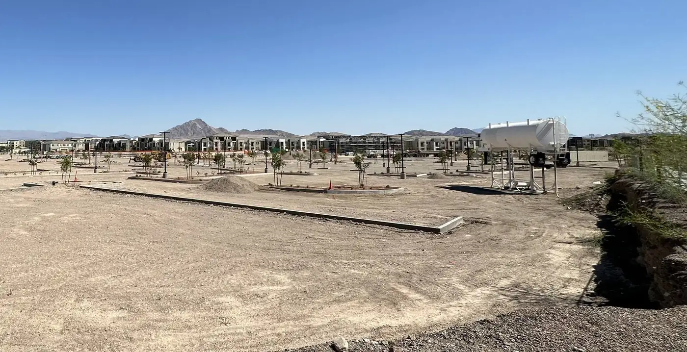 Graded land for a new community in Henderson, Nevada