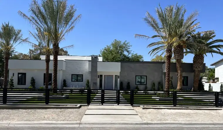 Completed modern home in Las Vegas, NV
